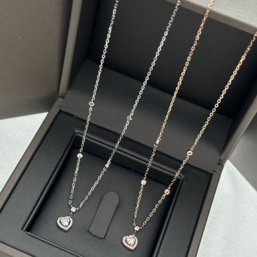 [⭐Maelin]JOY HEART DIAMOND NECKLACE