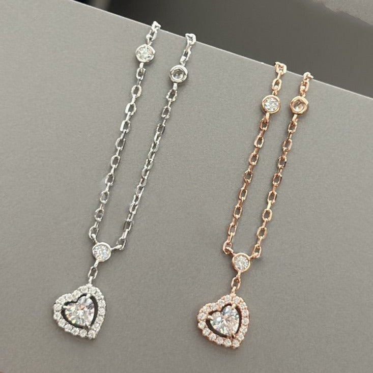 [⭐Maelin]JOY HEART DIAMOND NECKLACE