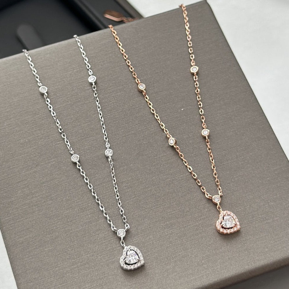 [⭐Maelin]JOY HEART DIAMOND NECKLACE