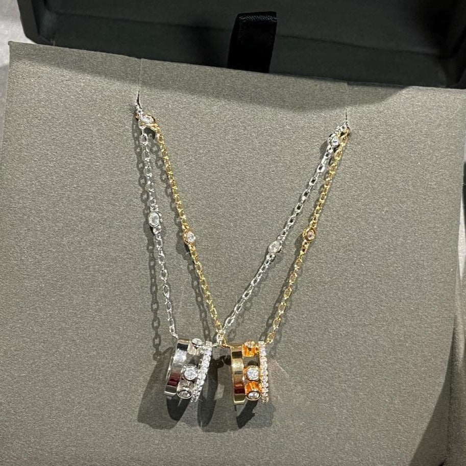 [⭐Maelin]CHAIN MOVE ROMANE PEDAND NECKLACE