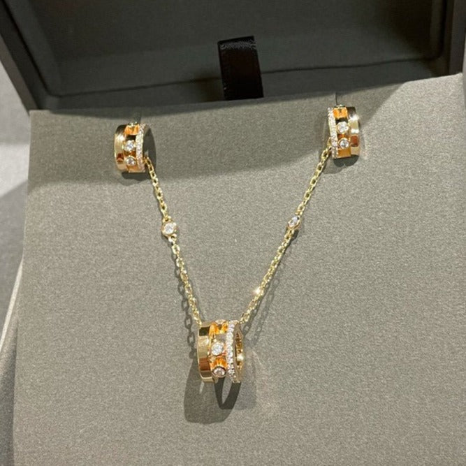 [⭐Maelin]CHAIN MOVE ROMANE PEDAND NECKLACE
