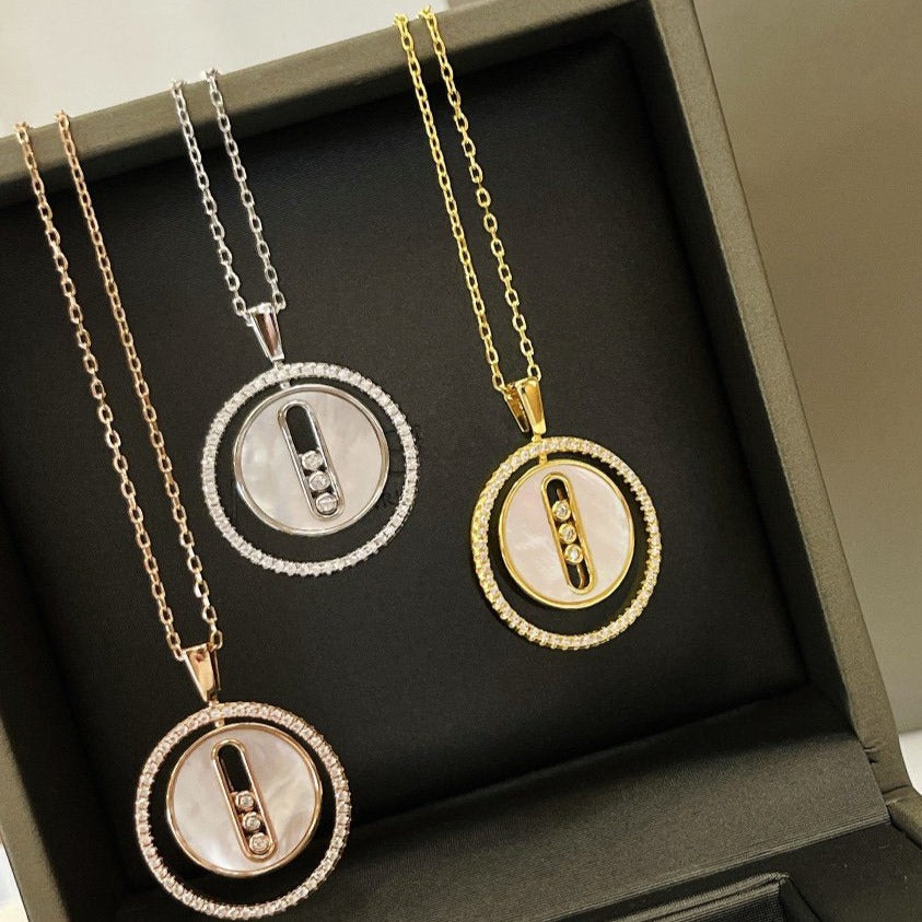 [⭐Maelin]Demo MOVE MM NACRE BLANCHE DIAMOND NECKLACE
