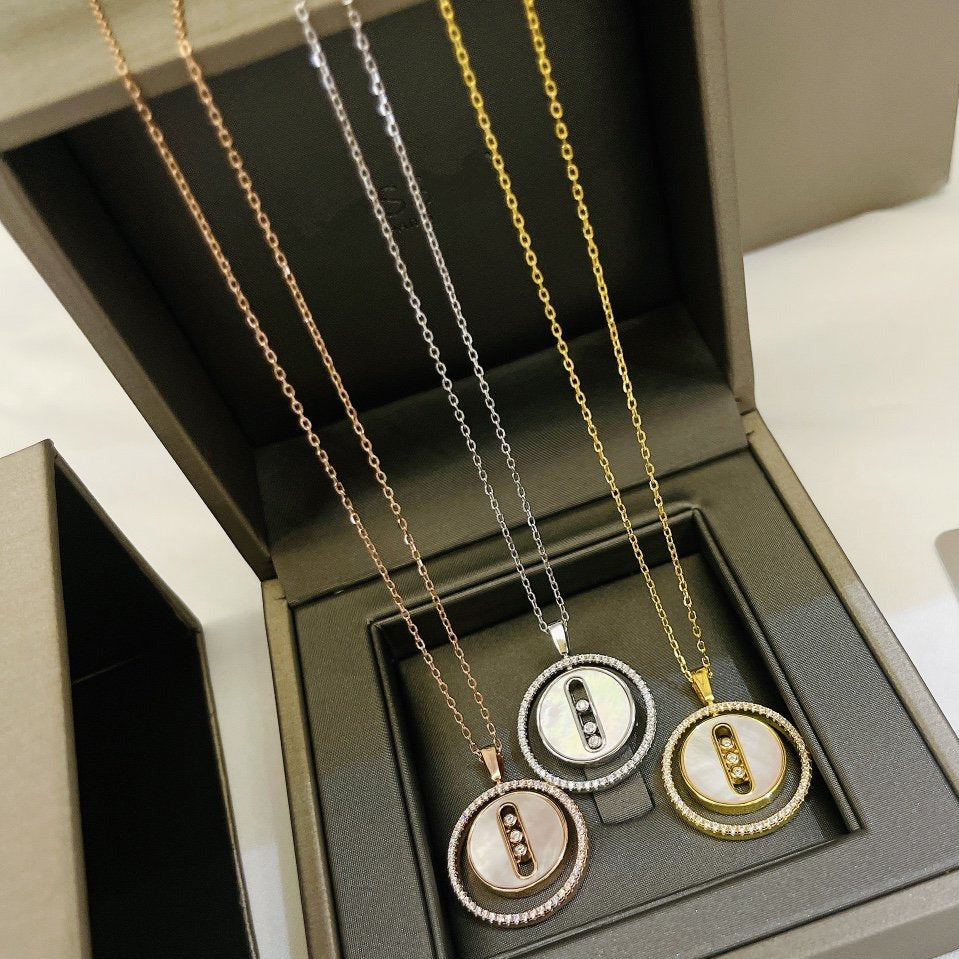 [⭐Maelin]Demo MOVE MM NACRE BLANCHE DIAMOND NECKLACE