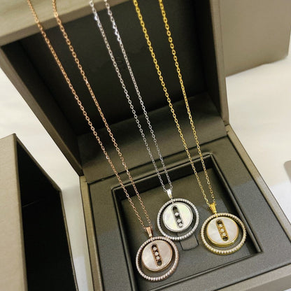 [⭐Maelin]Demo MOVE MM NACRE BLANCHE DIAMOND NECKLACE