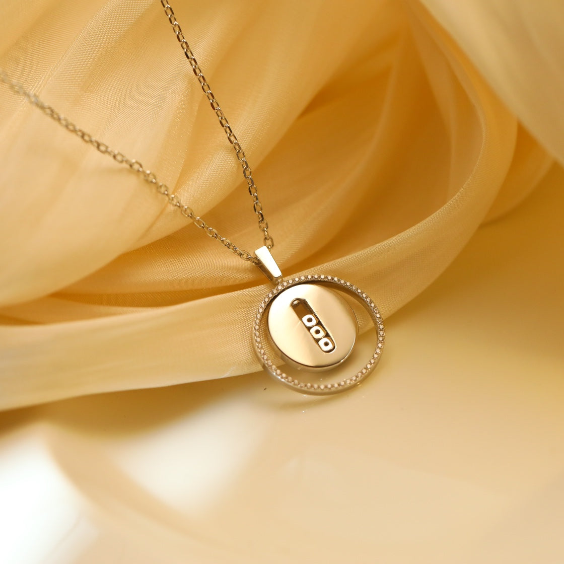 [⭐Maelin]Demo MOVE MM SILVER DIAMOND NECKLACE