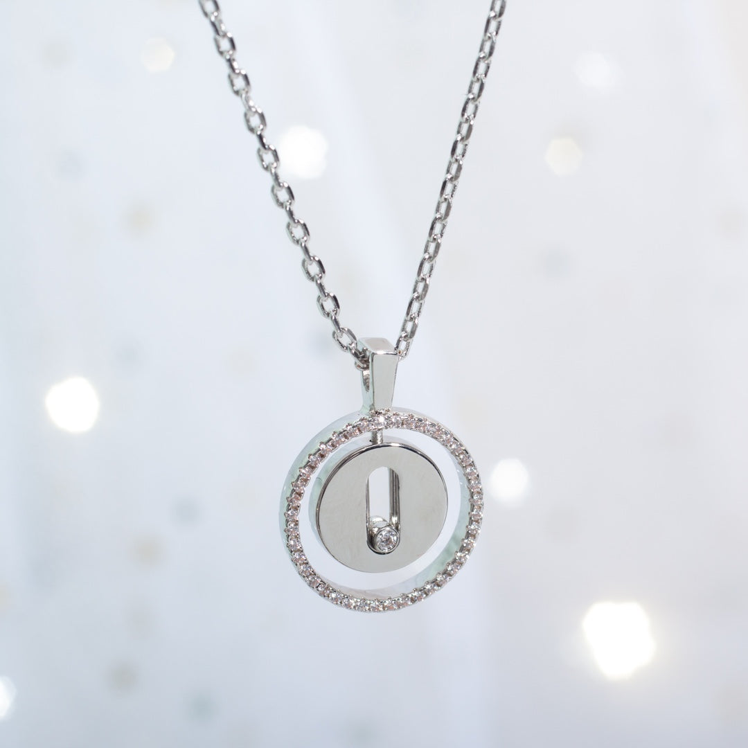 [⭐Maelin]Demo MOVE PM NECKLACE SILVER DIAMOND