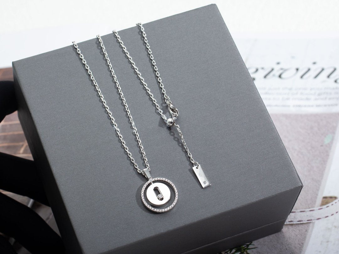 [⭐Maelin]Demo MOVE PM NECKLACE SILVER DIAMOND
