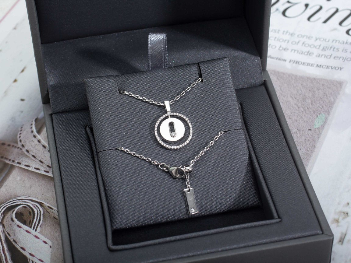 [⭐Maelin]Demo MOVE PM NECKLACE SILVER DIAMOND