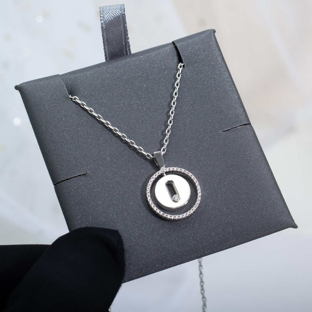 [⭐Maelin]Demo MOVE PM NECKLACE SILVER DIAMOND