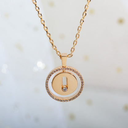 [⭐Maelin]Demo MOVE PM NECKLACE PINK GOLD DIAMOND