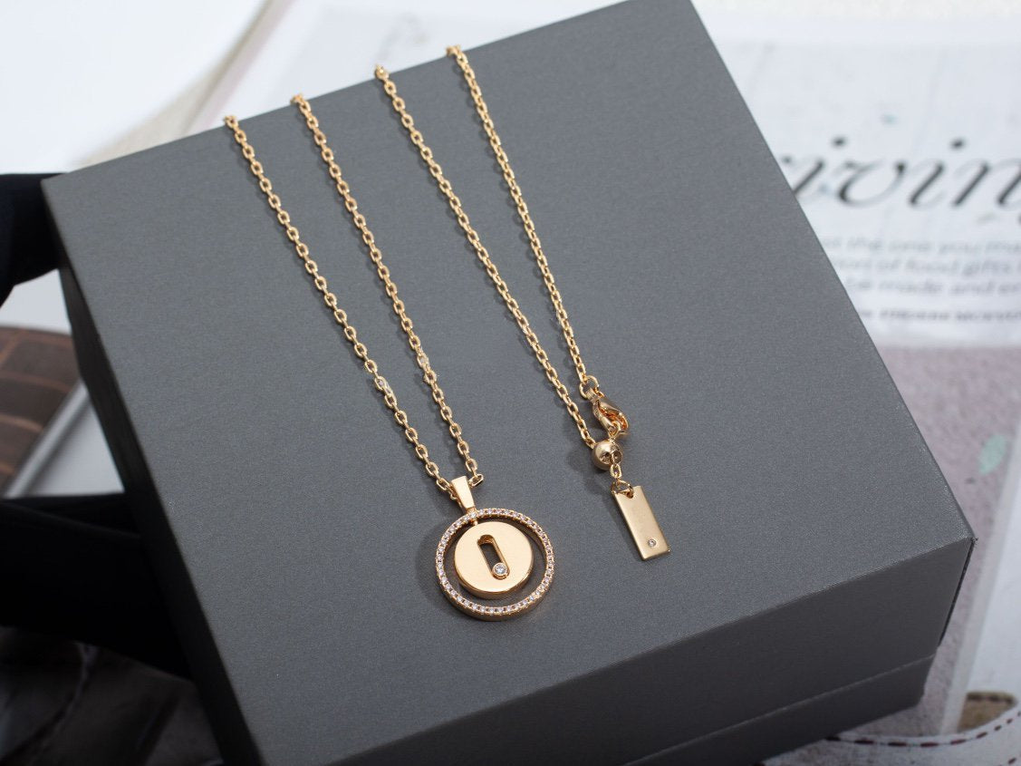 [⭐Maelin]Demo MOVE PM NECKLACE PINK GOLD DIAMOND