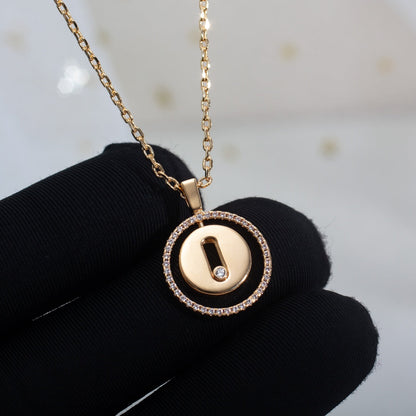 [⭐Maelin]Demo MOVE PM NECKLACE PINK GOLD DIAMOND