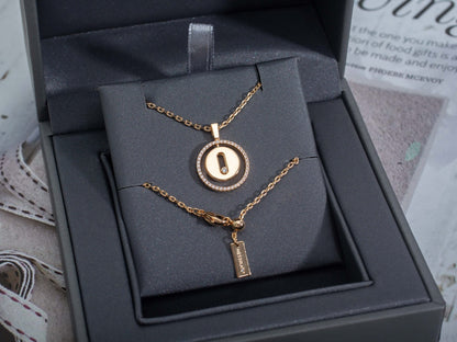 [⭐Maelin]Demo MOVE PM NECKLACE PINK GOLD DIAMOND