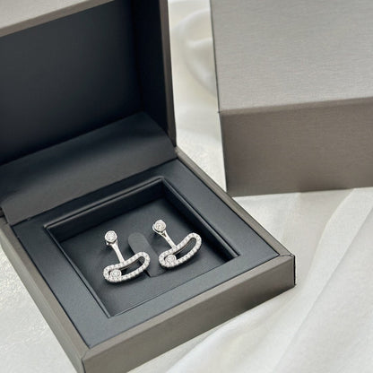 [⭐Maelin]MOVE UNO SILVER DIAMOND EARRINGS