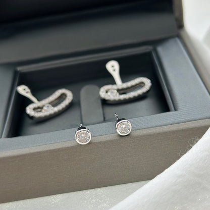 [⭐Maelin]MOVE UNO SILVER DIAMOND EARRINGS