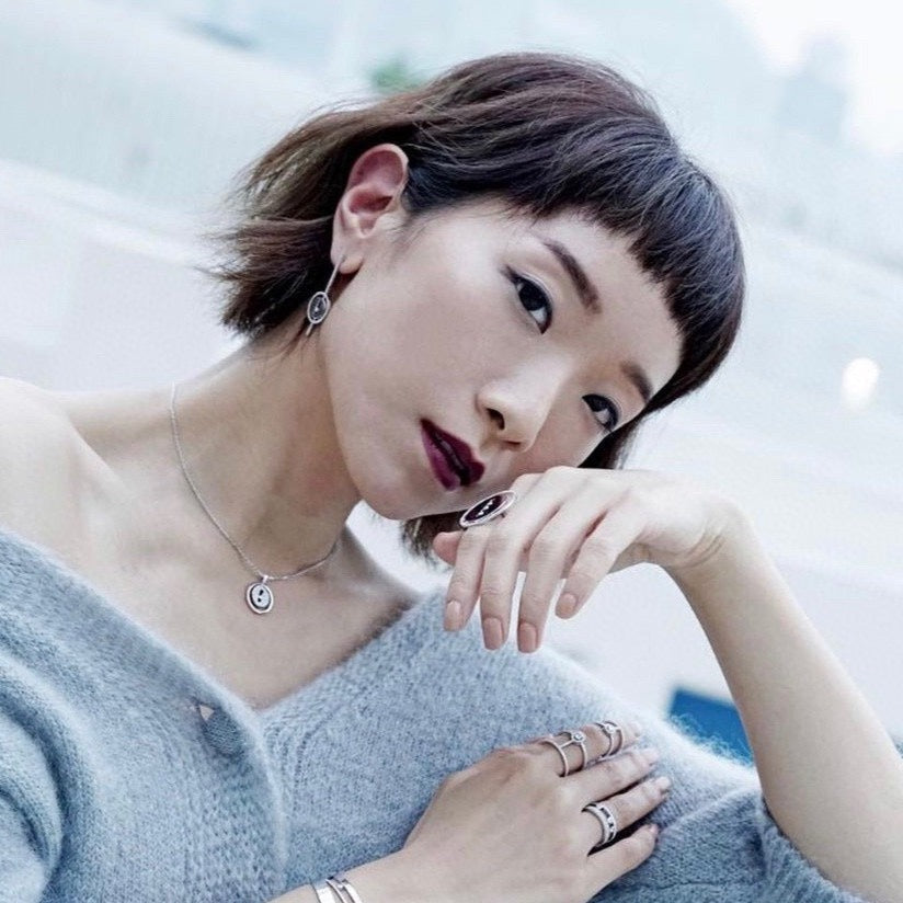 [⭐Maelin]Demo MOVE ARROW PINK GOLD DIAMOND EARRINGS