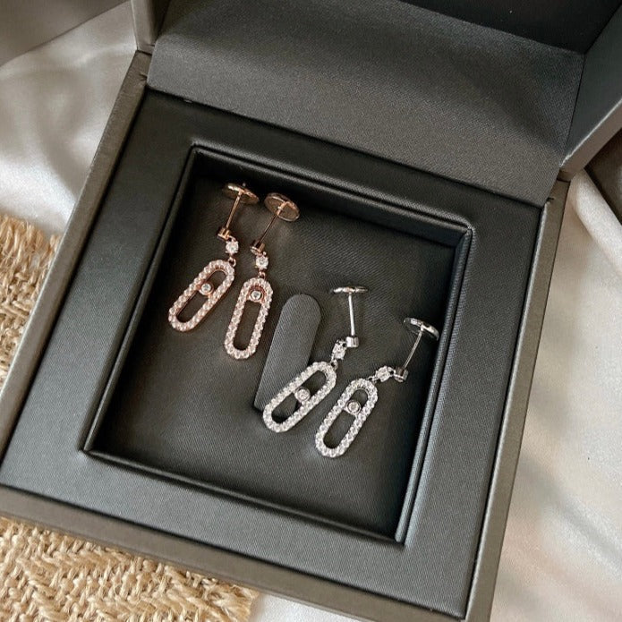 [⭐Maelin]DORMEUSES MOVE UNO DIAMOND EARRINGS