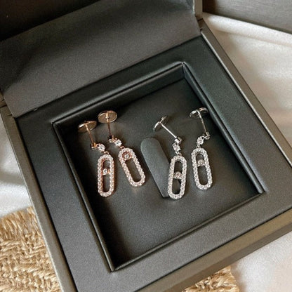 [⭐Maelin]DORMEUSES MOVE UNO DIAMOND EARRINGS