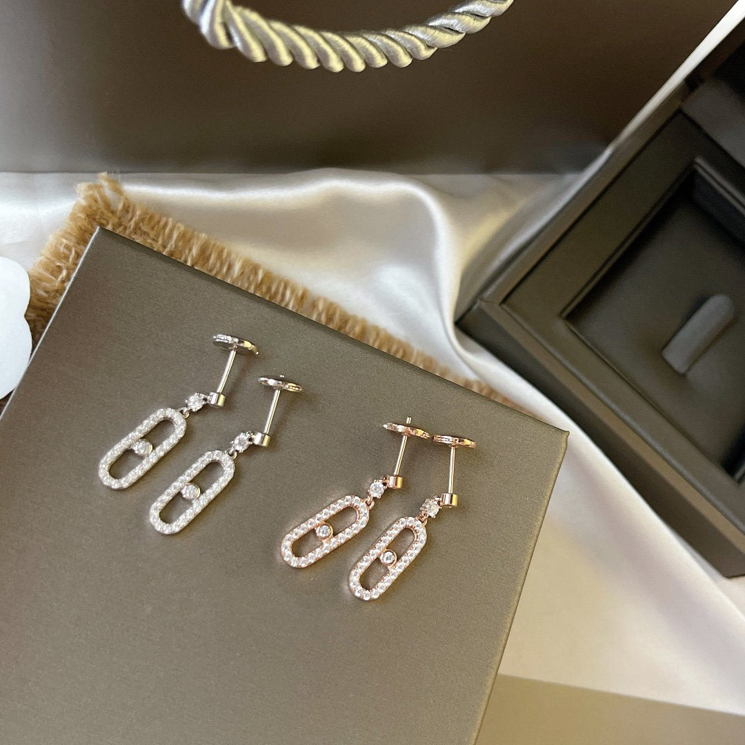 [⭐Maelin]DORMEUSES MOVE UNO DIAMOND EARRINGS