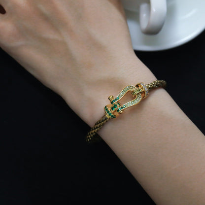 [⭐Maelin]FORCE 10 GOLD GREEN DIAMOND PAVED