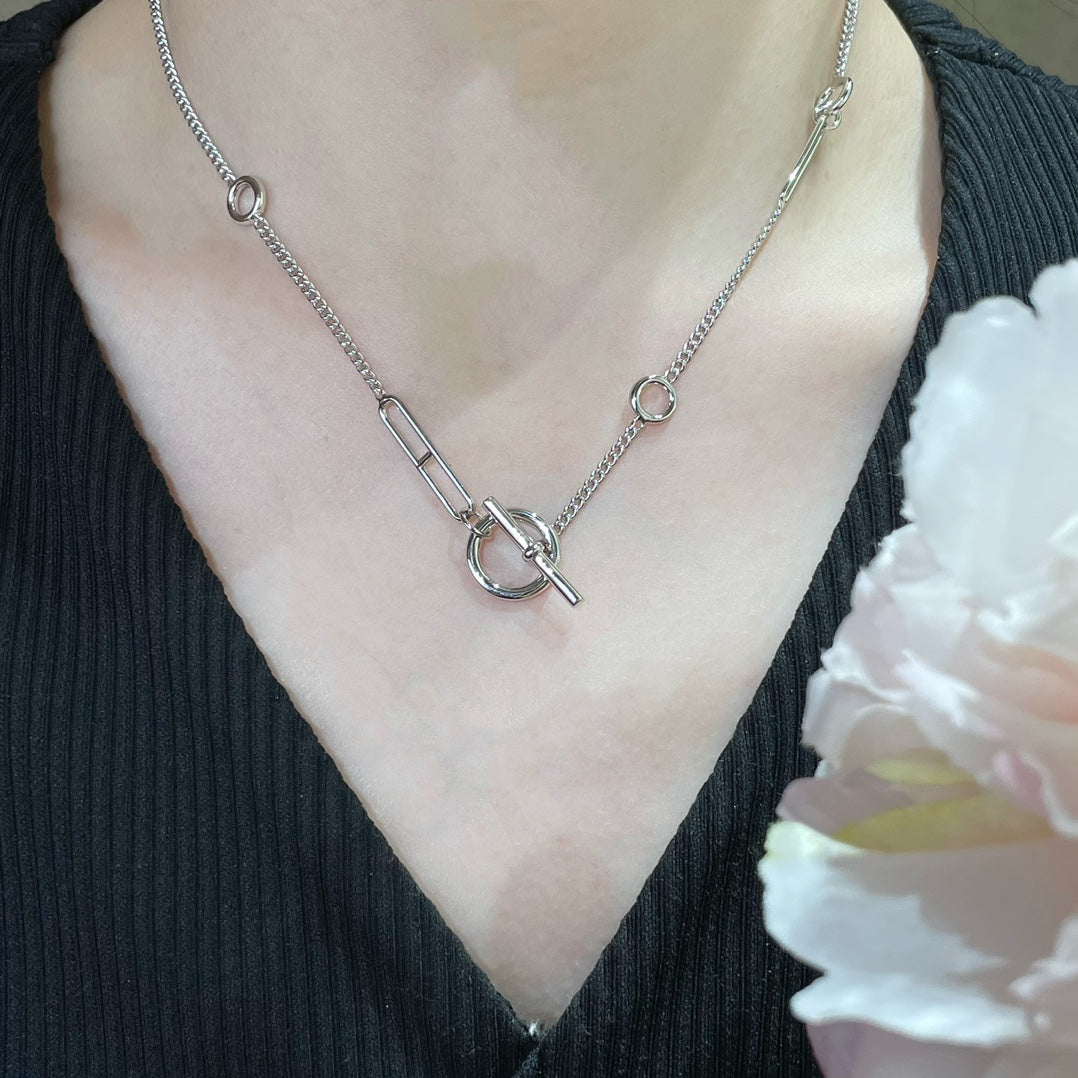 [⭐Maelin]HM STERLING CHAINE D'ANCRE HEART