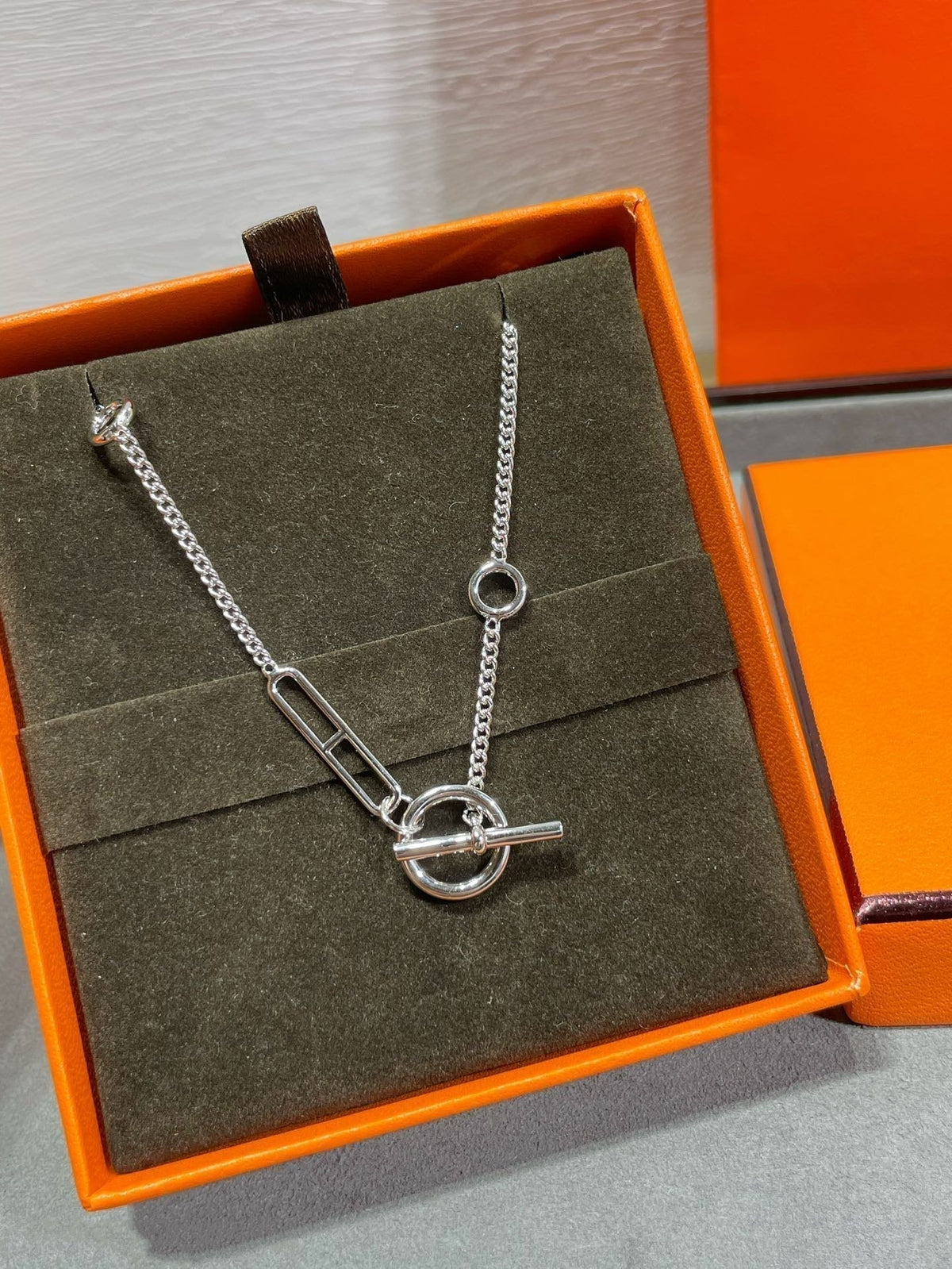 [⭐Maelin]HM STERLING CHAINE D'ANCRE HEART