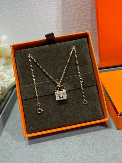 [⭐Maelin]H CIRCE MOISSANITE PENDANT NECKLACE GOLD