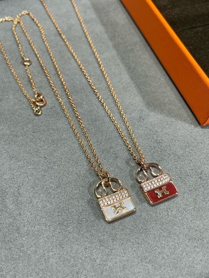 [⭐Maelin]H CIRCE MOISSANITE PENDANT NECKLACE GOLD