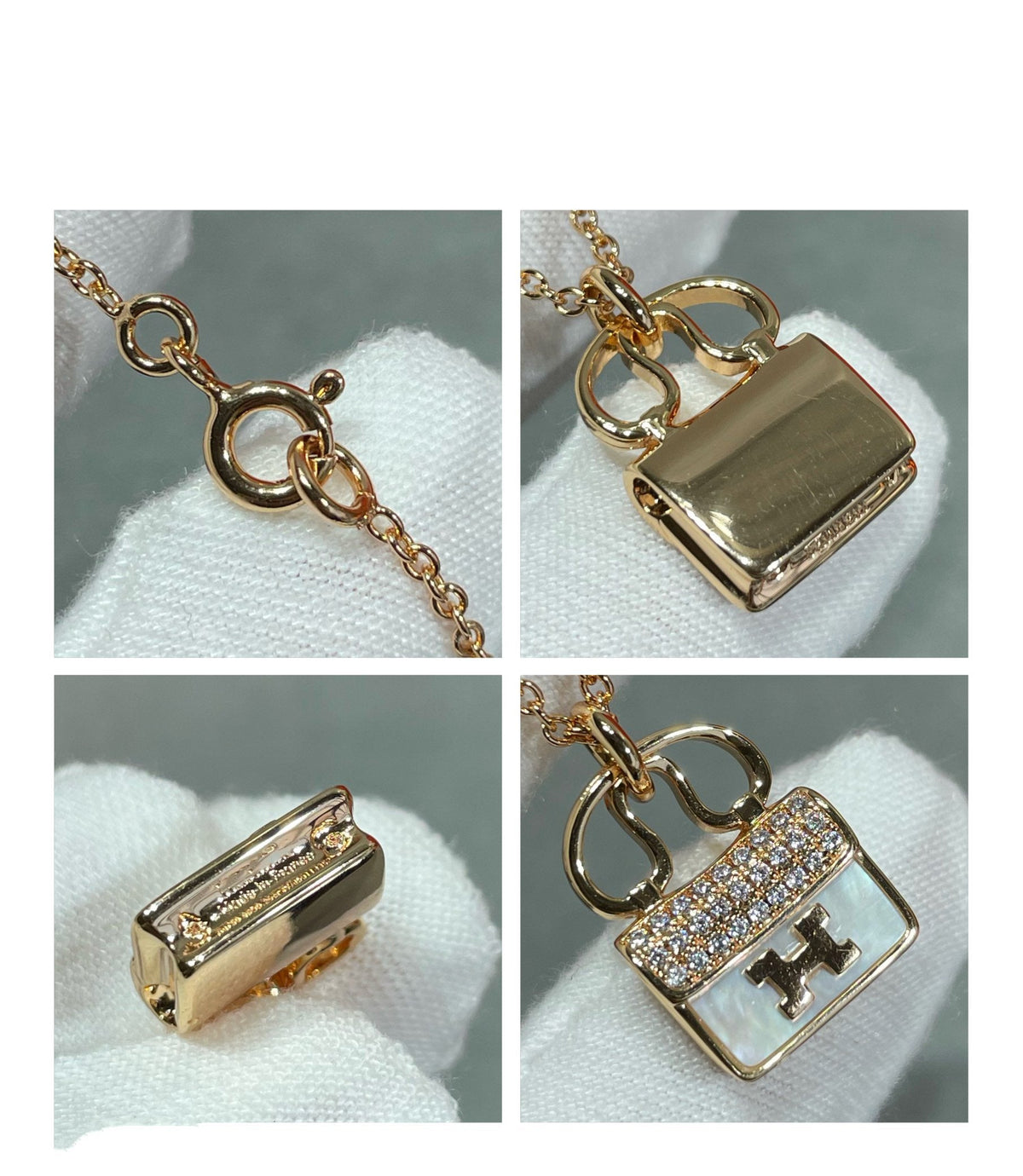 [⭐Maelin]H CIRCE MOISSANITE PENDANT NECKLACE GOLD