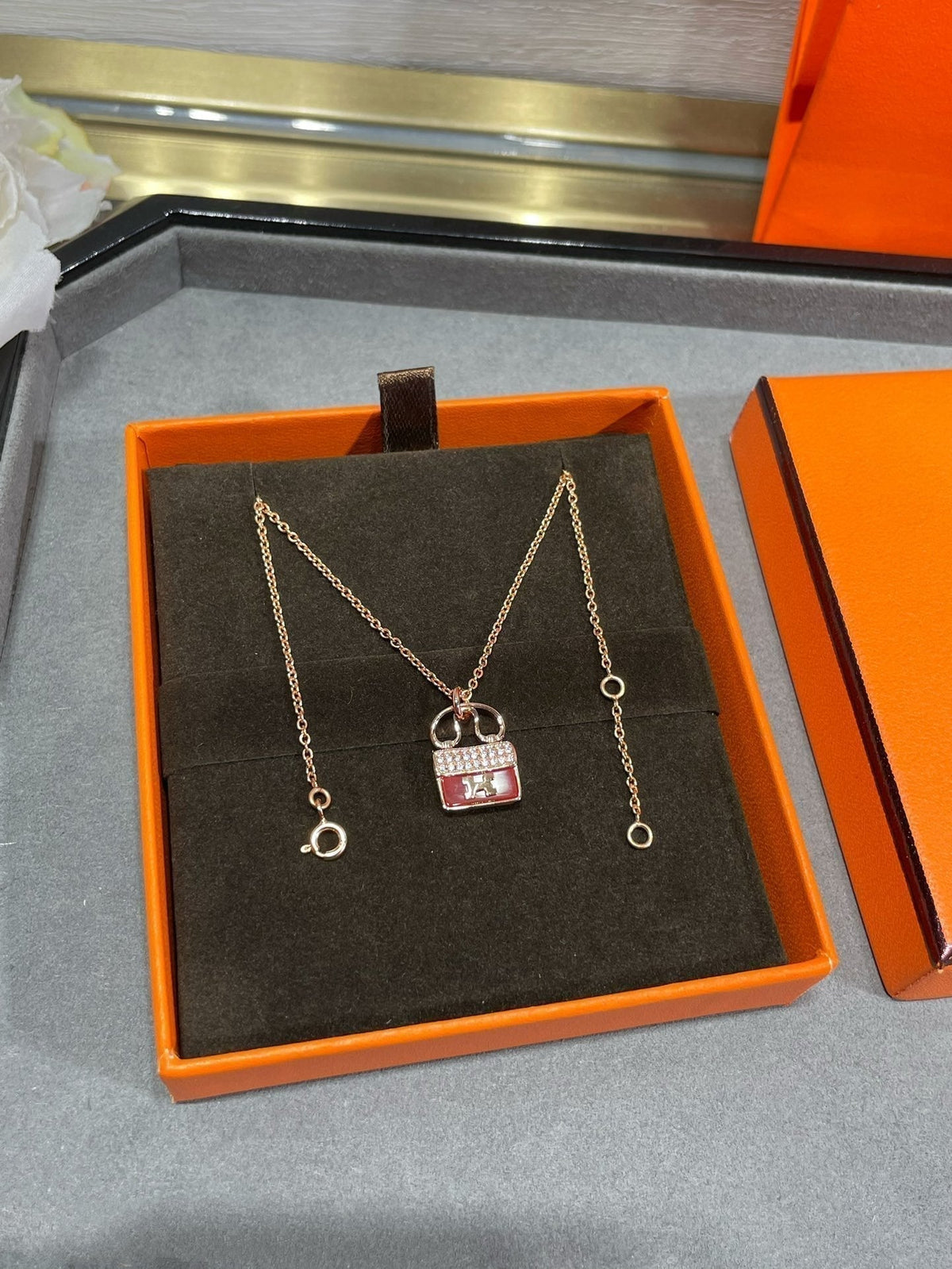 [⭐Maelin]H CIRCE MOISSANITE PENDANT NECKLACE GOLD