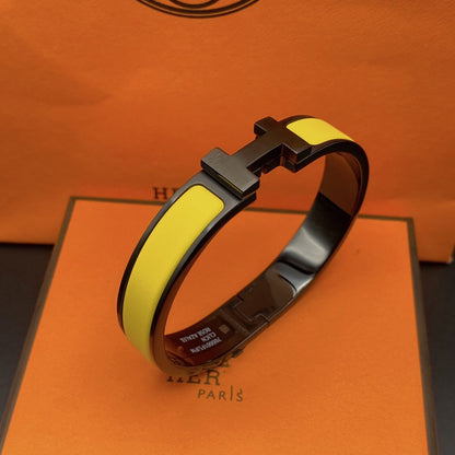 [⭐Maelin]CLIC HM SO BLACK YELLOW BRACELET