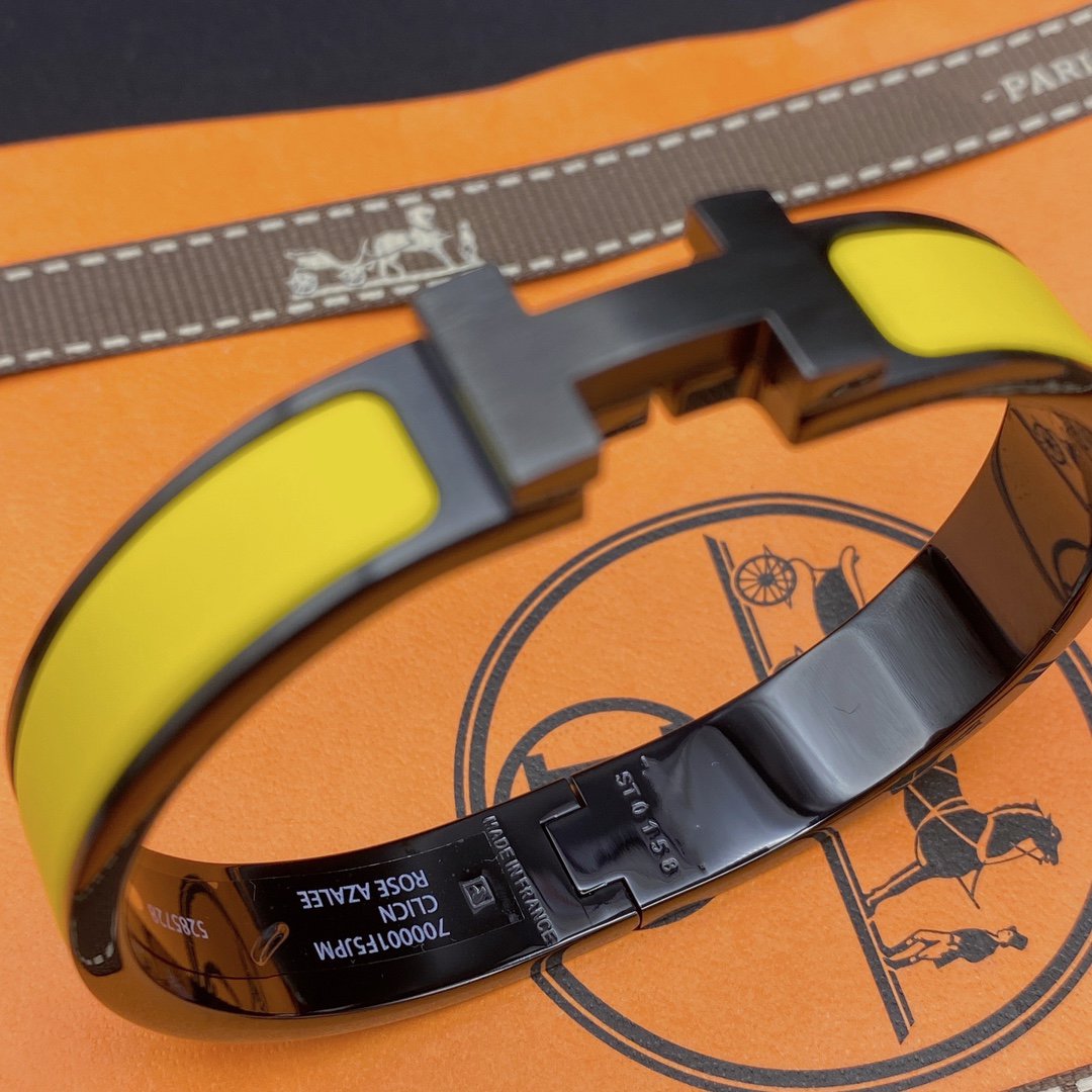 [⭐Maelin]CLIC HM SO BLACK YELLOW BRACELET