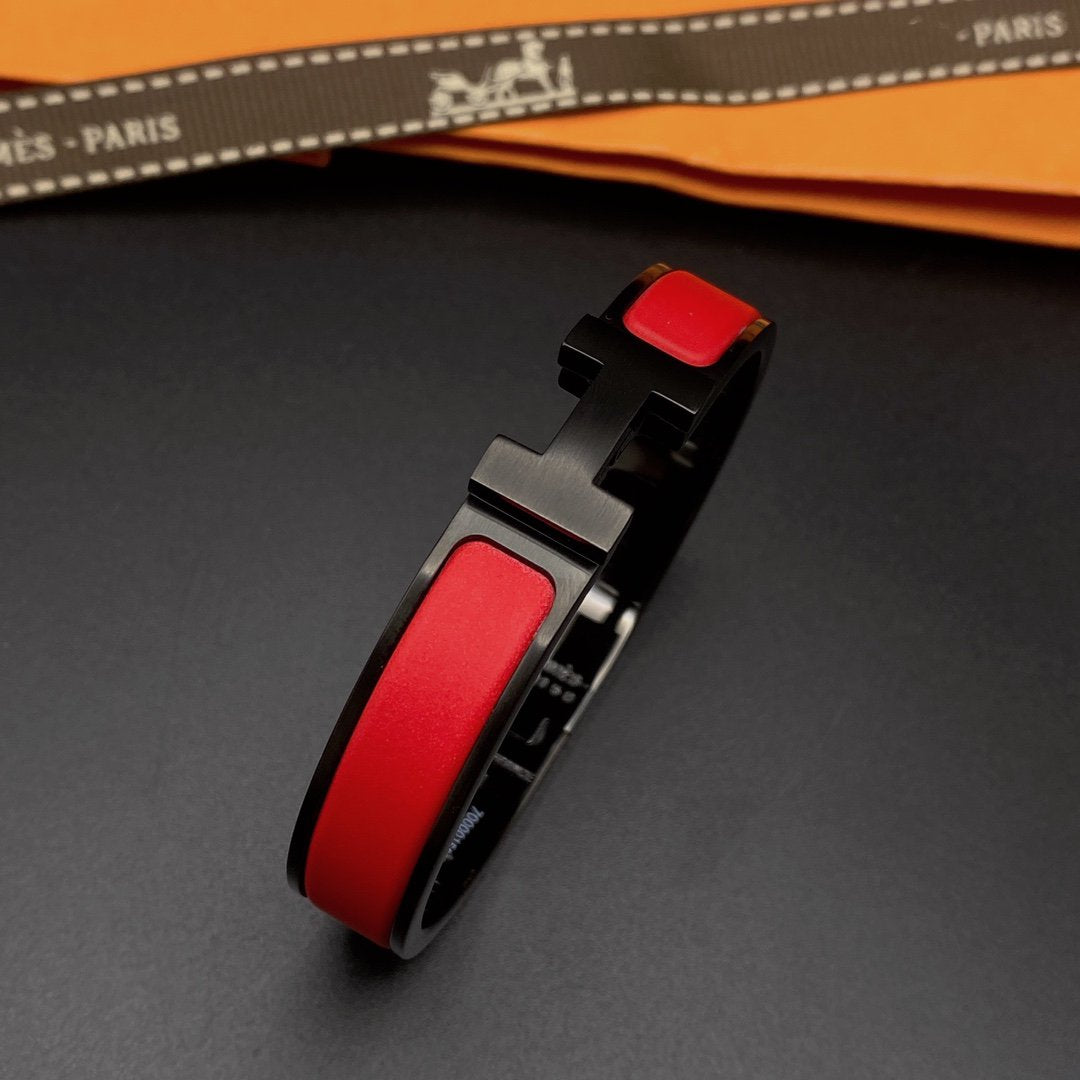 [⭐Maelin]CLIC HM SO BLACK RED BRACELET