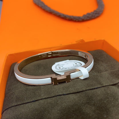 [⭐Maelin]CLASSIC HM CLIC WHITE 8MM ENAMEL BRACELET