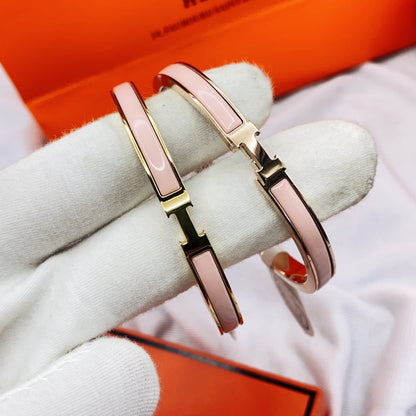 [⭐Maelin]CLASSIC HM CLIC  PINK 8MM ENAMEL BRACELET