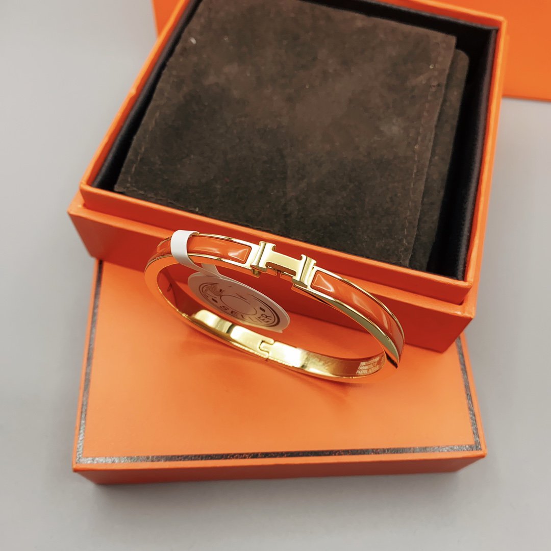 [⭐Maelin]CLASSIC HM CLIC RED 8MM ENAMEL BRACELET