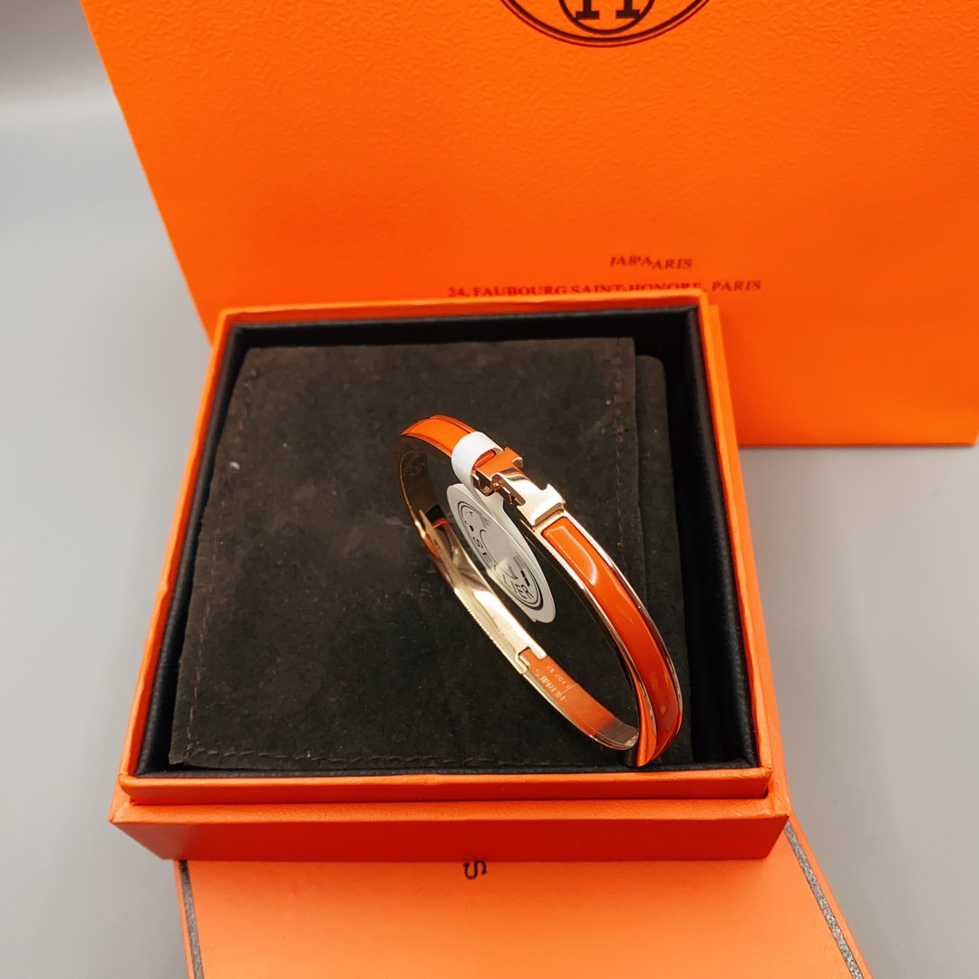 [⭐Maelin]CLASSIC HM CLIC RED 8MM ENAMEL BRACELET