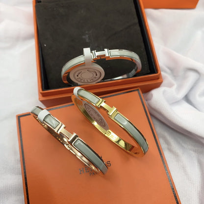 [⭐Maelin]CLASSIC HM CLIC GREEN 8MM ENAMEL BRACELET