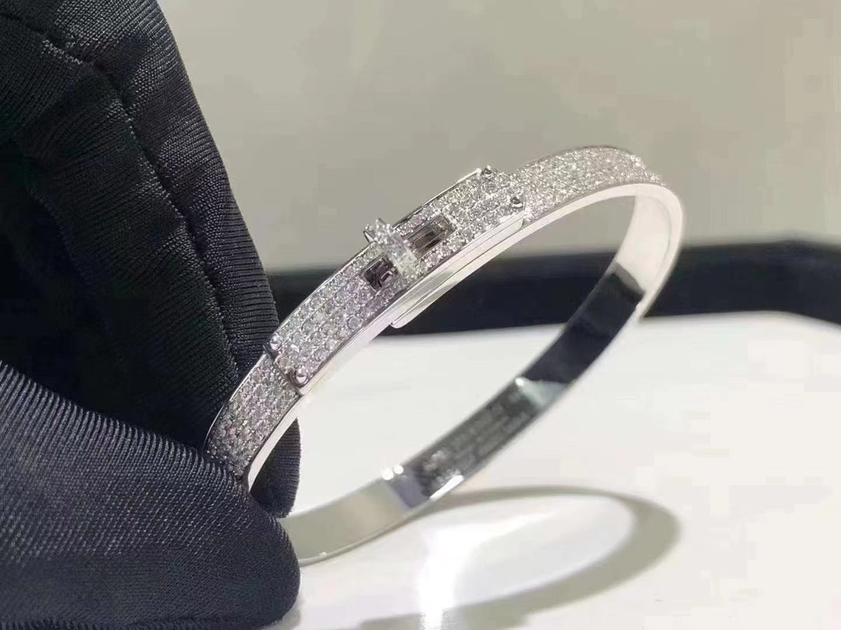 [⭐Maelin]HM KELLY BRACELET IN SILVER AND FULL PAVE DIAMOND
