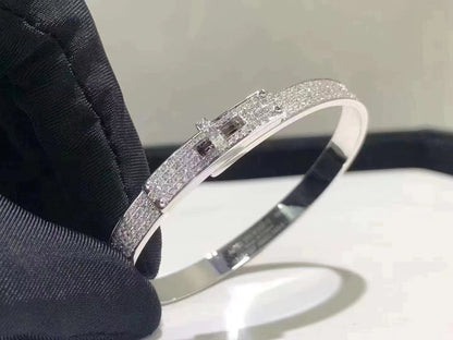 [⭐Maelin]HM KELLY BRACELET IN SILVER AND FULL PAVE DIAMOND