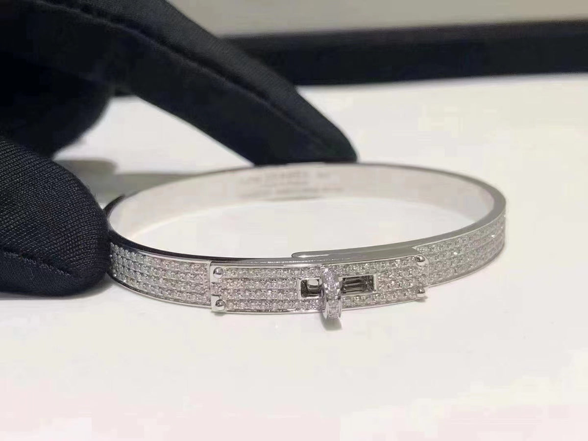 [⭐Maelin]HM KELLY BRACELET IN SILVER AND FULL PAVE DIAMOND