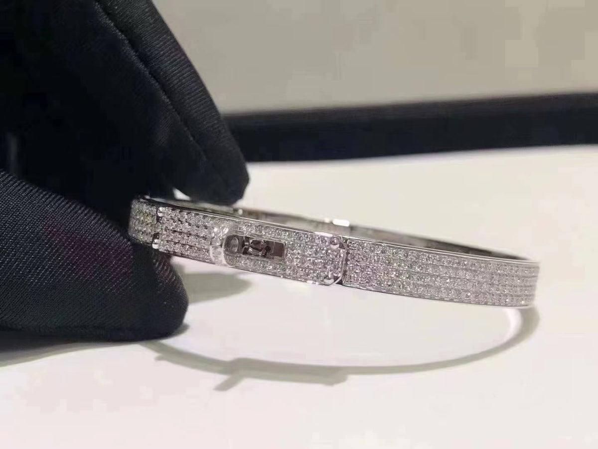 [⭐Maelin]HM KELLY BRACELET IN SILVER AND FULL PAVE DIAMOND