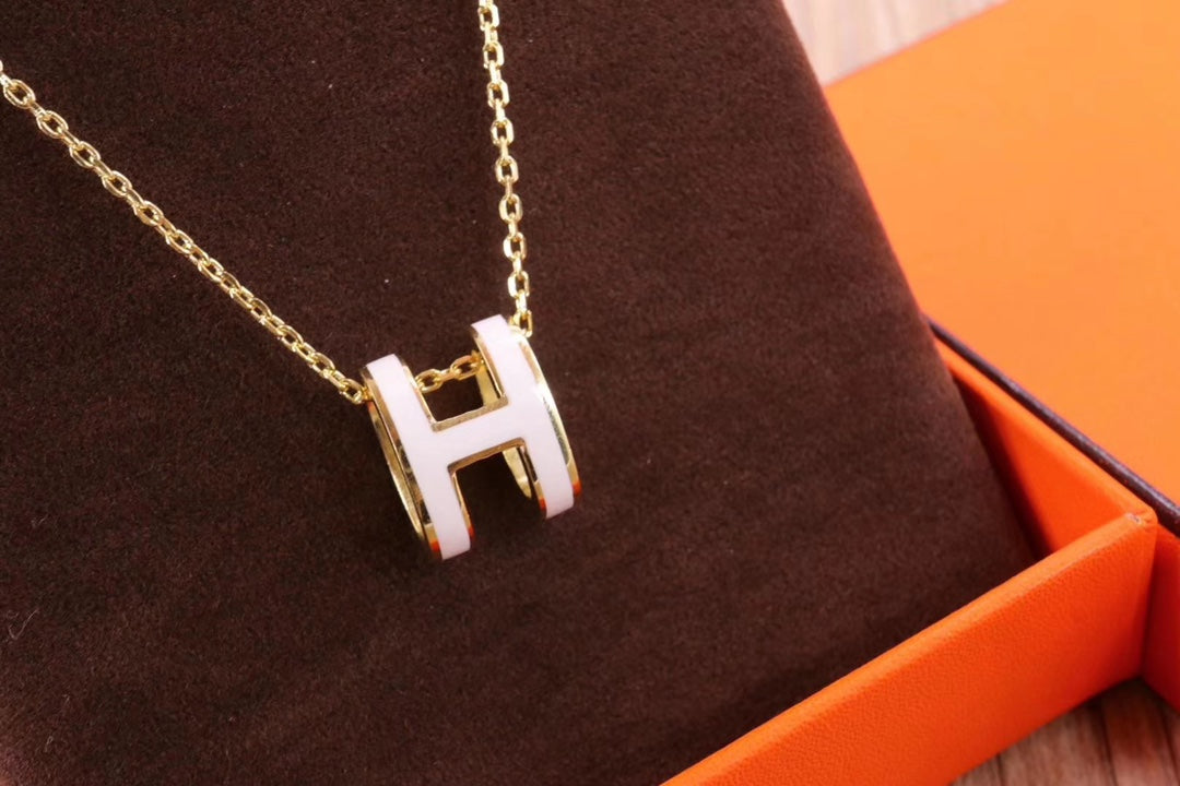 [⭐Maelin]HM CLIC YELLOW ENAMEL GOLD NECKLACE