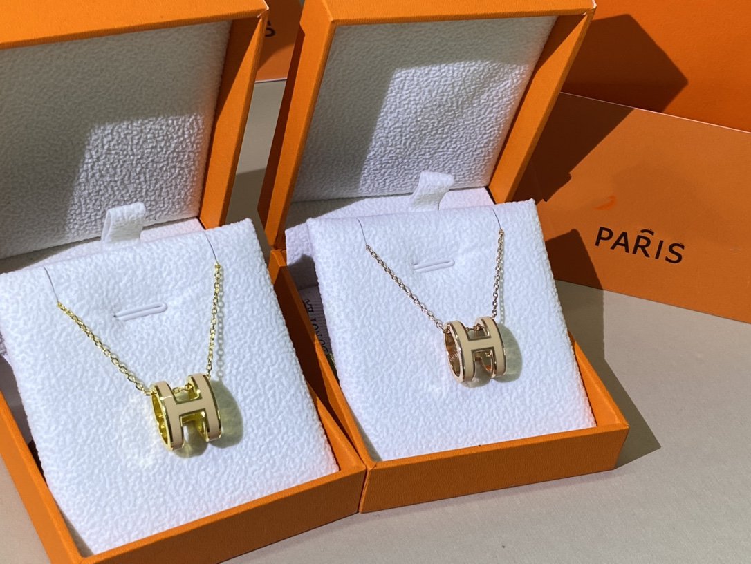 [⭐Maelin]HM CLIC YELLOW ENAMEL GOLD NECKLACE