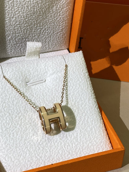 [⭐Maelin]HM CLIC YELLOW ENAMEL GOLD NECKLACE