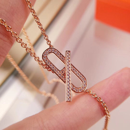 [⭐Maelin]HM FIRE PIG NOSE NECKLACE TRENDY STREET