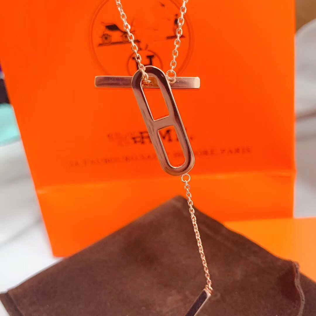 [⭐Maelin]HM NECKLACE PLATINUM ROSE GOLD DIAMOND
