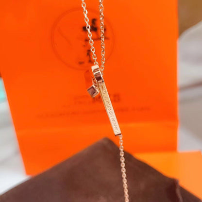 [⭐Maelin]HM NECKLACE PLATINUM ROSE GOLD DIAMOND