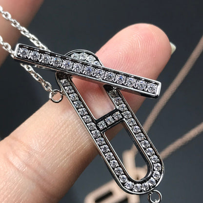 [⭐Maelin]HM NECKLACE PLATINUM ROSE GOLD DIAMOND