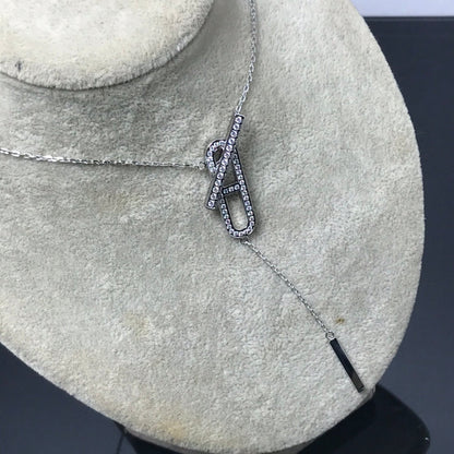 [⭐Maelin]HM NECKLACE PLATINUM ROSE GOLD DIAMOND
